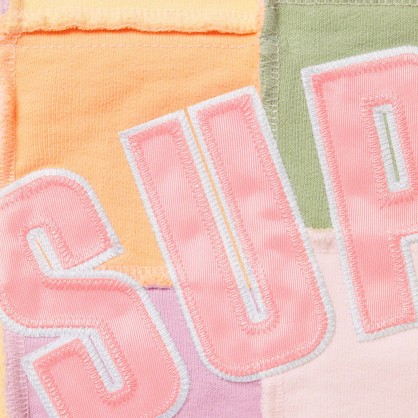 Reverse Patchwork Zip Up Hooded Sweatshirt view 8